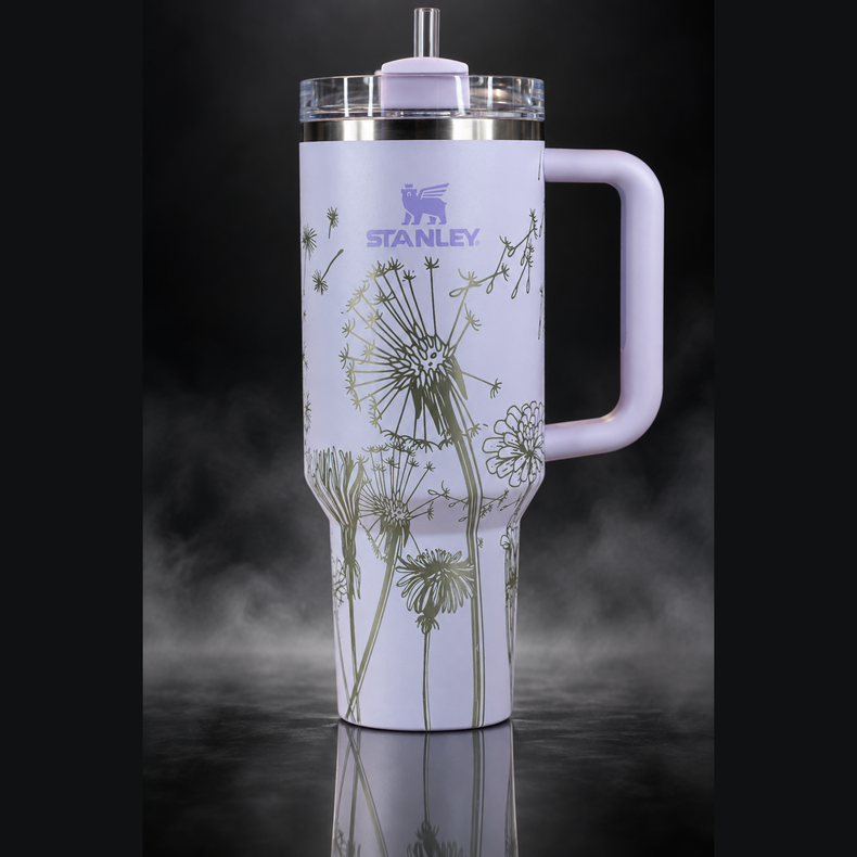 Dandelions engraved genuine Stanley tumbler