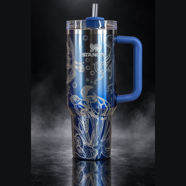 Ocean Life engraved genuine Stanley tumbler