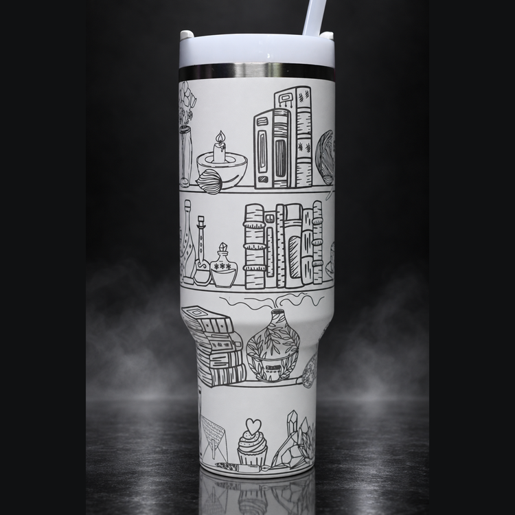 Book Worm engraved genuine Stanley tumbler – alternate