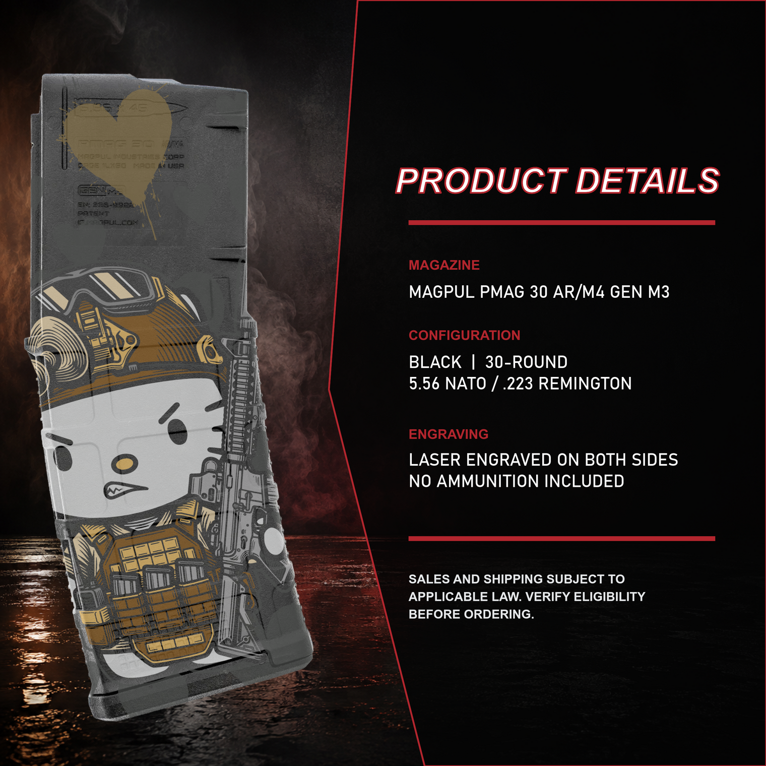 Hello Kitty engraved PMAG product details