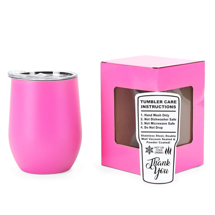 12oz Wine Tumbler — wine tumbler pink