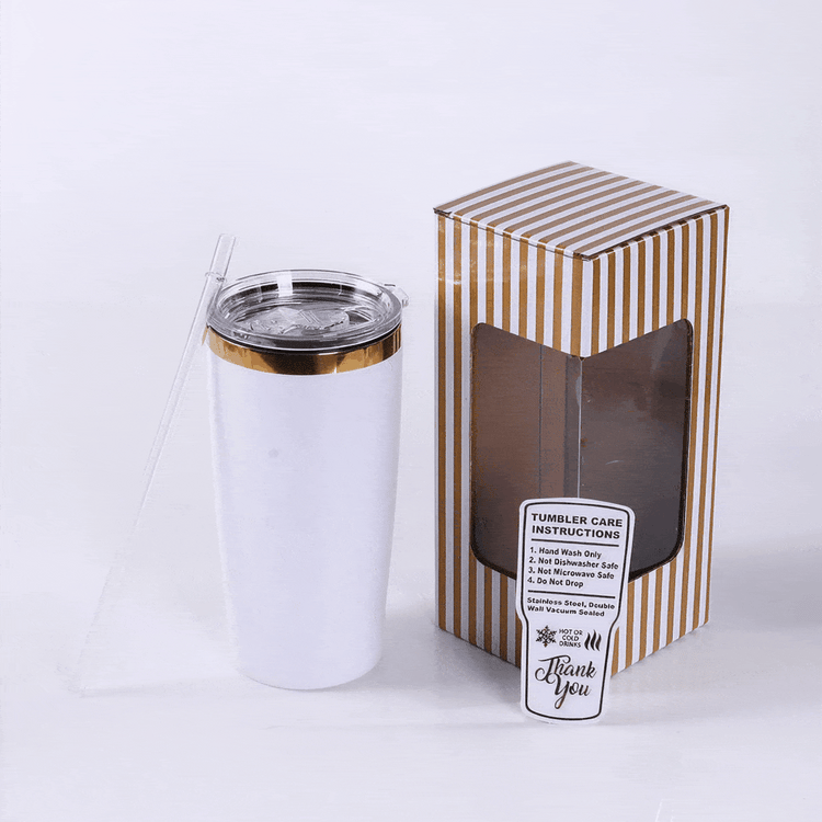 20oz Classic Electroplated Tumbler — 20oz Classic Gold Electroplated Tumbler