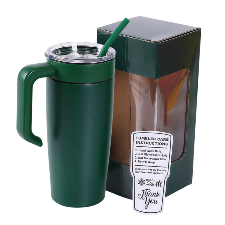 20oz Classic Tumbler with Handle — 20oz tumbler with handle greem