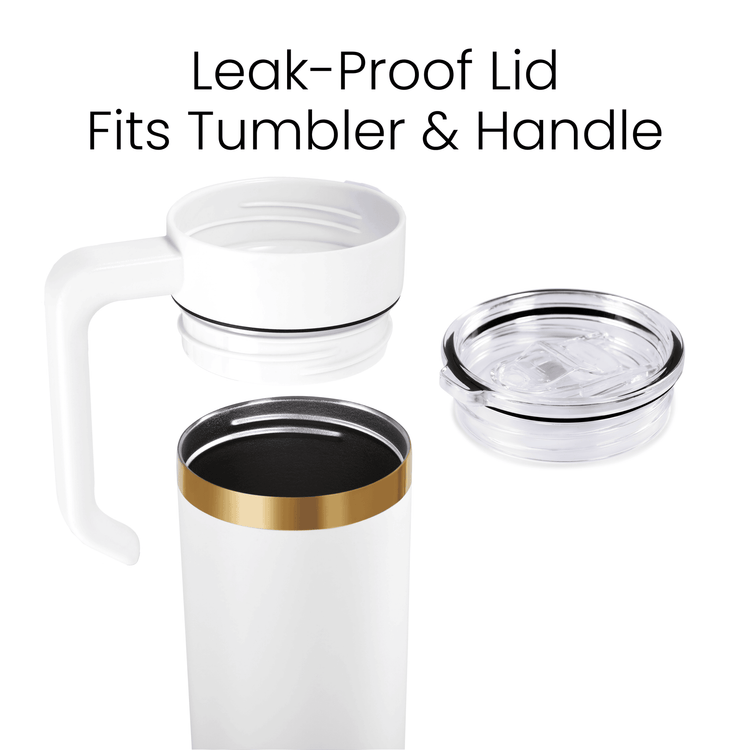 20oz Skinny Electroplated Tumbler — 20oz white gold skinny