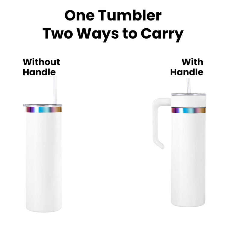 20oz Skinny Electroplated with Handle — 20oz Skinny Electroplated Tumbler with Handle 9