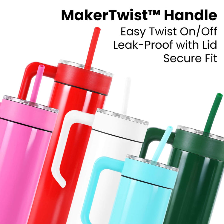 20oz Skinny with Handle — MakerTwist Handle 20oz Skinny Tumbler