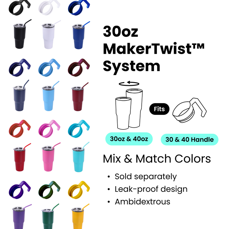 30oz Tumbler — 30oz MakerTwist Tumbler System 1