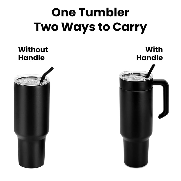 40oz Tumbler with Handle — 40oz Tumbler Handle Two Ways