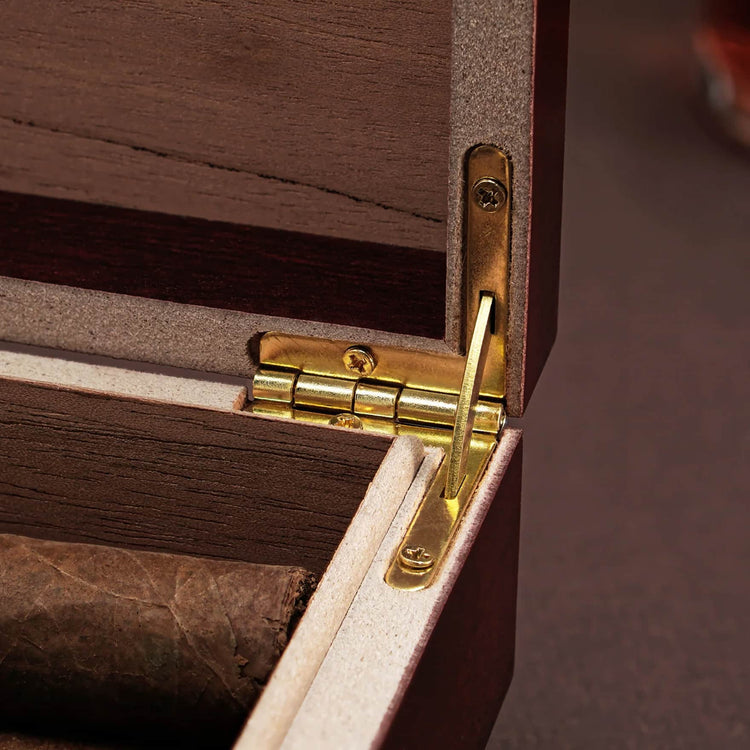 Cigar Humidor Box — valet box interlocking hinge 1