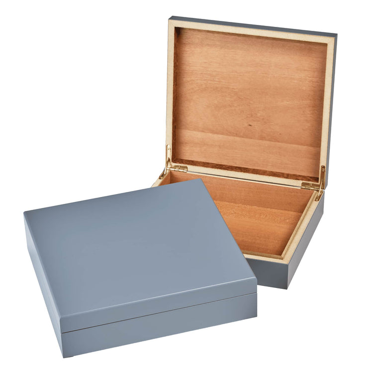 Cigar Humidor Box — Valet Box Cedar Lined Medium Grey
