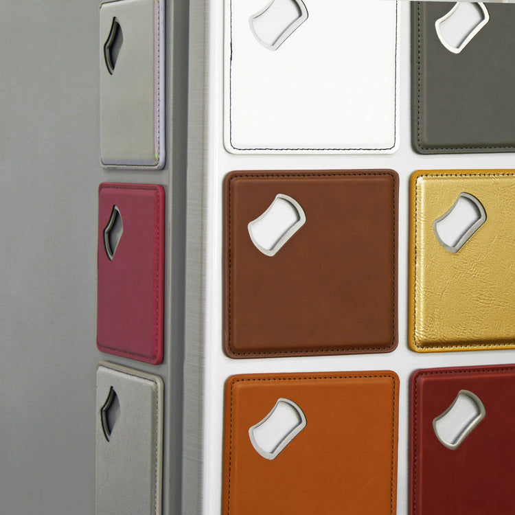 Laserette Bottle Opener Coaster — Egnravable Laserette Magnetic Coaster With Bottle Opener 12 Colors 2