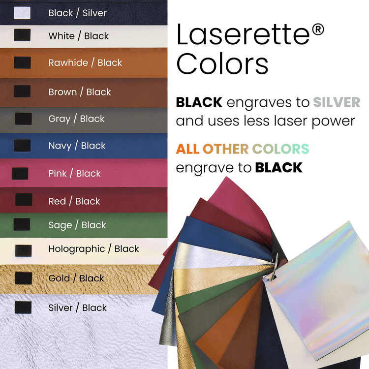 Laserette Luggage Tag — Laserette Colors Engrave to Black or Silver