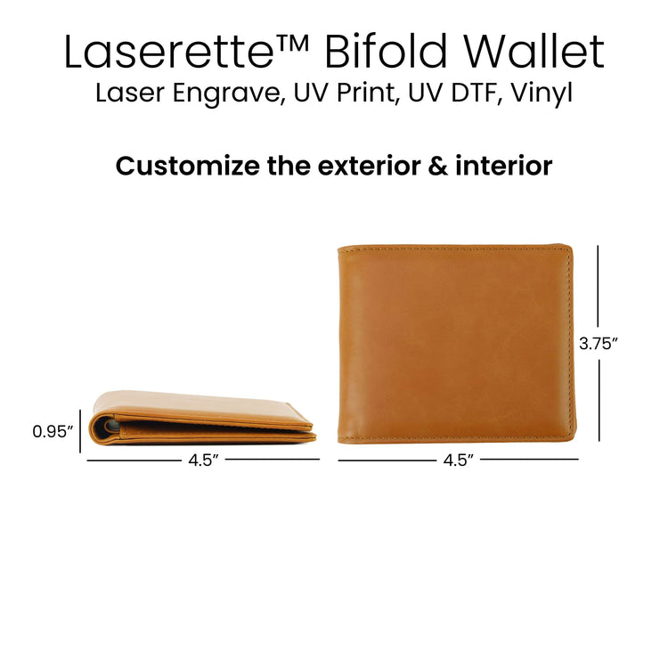 Laserette Wallet — Laserette Bifold Wallet Dims