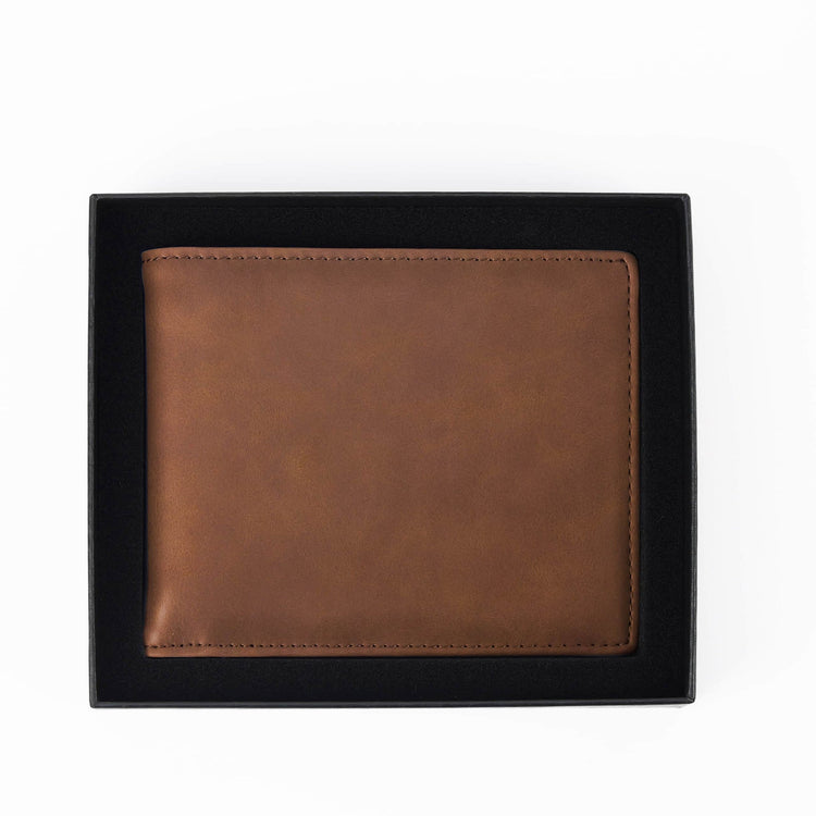 Laserette Wallet — Laserette Leatherette Wallet Brown.3
