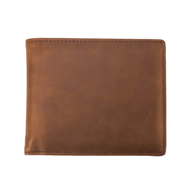 Laserette Wallet — Laserette Leatherette Wallet Brown 1