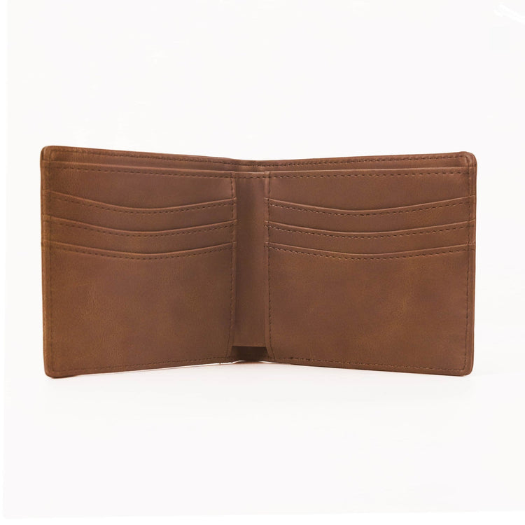 Laserette Wallet — Laserette Leatherette Wallet Brown.2