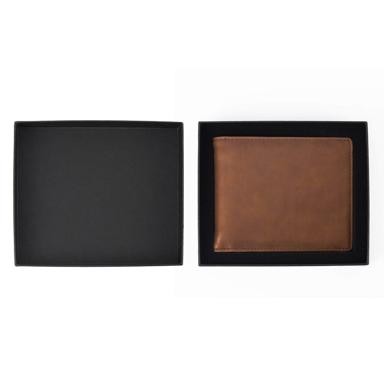 Laserette Wallet — Laserette Leatherette Wallet Brown 1