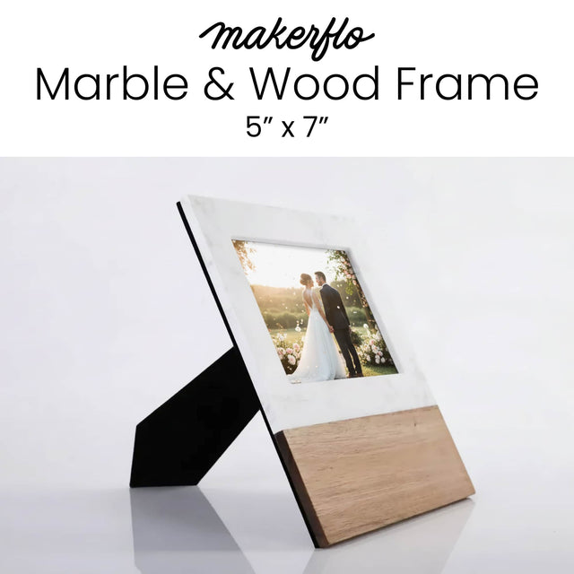Marble Picture Frame 5 x 7 — Marble wood picture frame 1