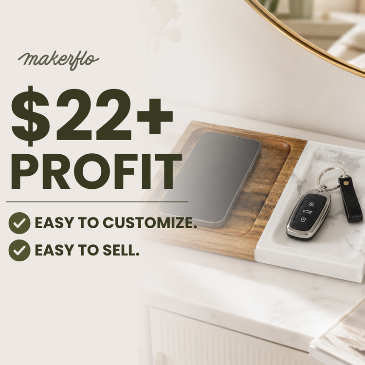Marble & Wood Valet Tray — Marble Valet Tray Profit Opportunity