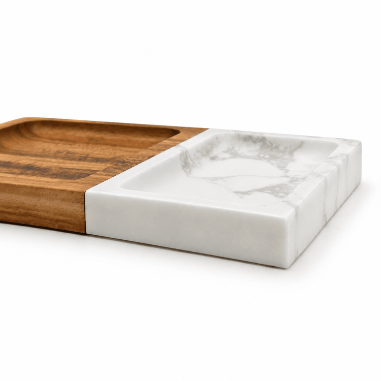 Marble & Wood Valet Tray — Marble Wood Valet Tray 21