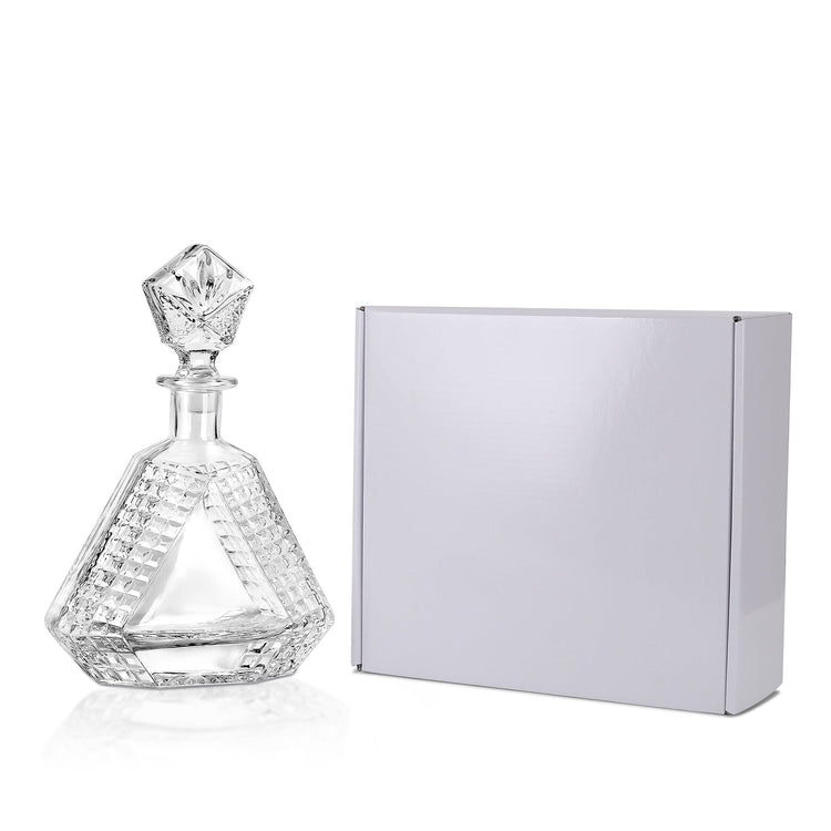 Whiskey Decanter - Triangle - 650ML — Triangel Decanter with white gift box