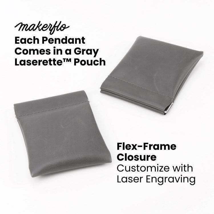 Wood Pendant Necklace — Laserette Jewelry Pouch 12