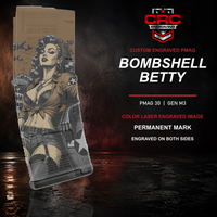 Bombshell Betty color laser engraved PMAG 30 GEN M3