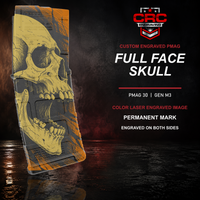 Full Face Skull color laser engraved PMAG 30 GEN M3
