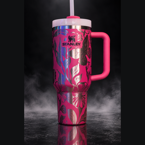 Butterflies and Daisies engraved genuine Stanley tumbler