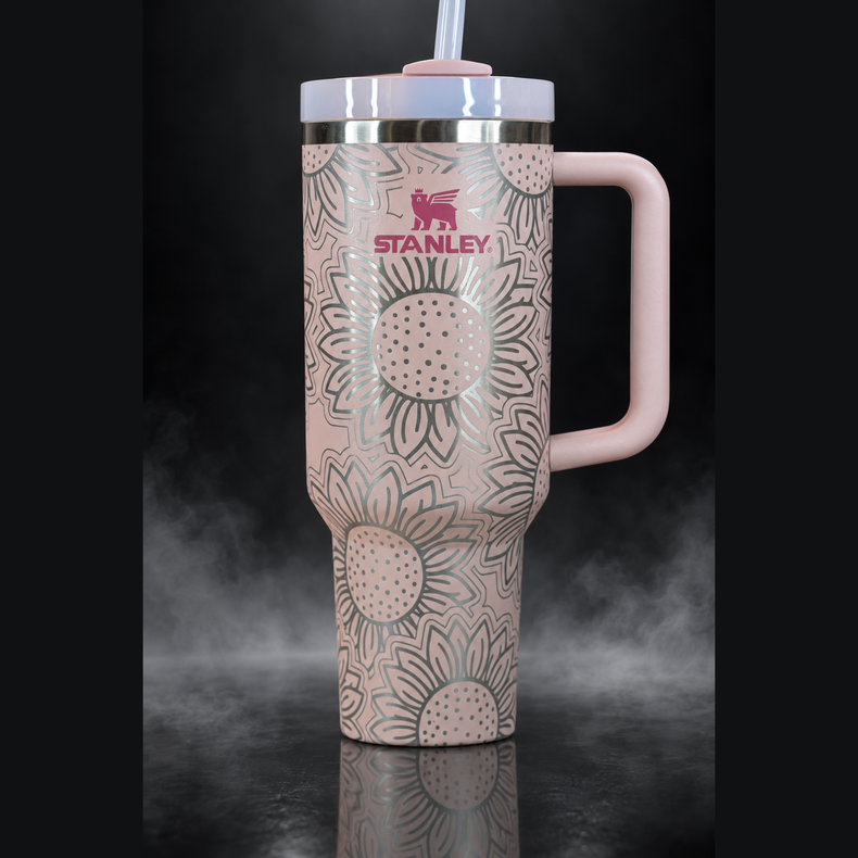 Cute Sunflowers engraved genuine Stanley tumbler