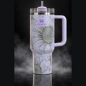 Gorgeous Sunflowers engraved genuine Stanley tumbler