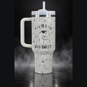 Boo Sheet Halloween engraved genuine Stanley tumbler