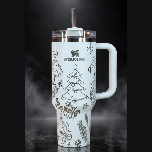 Stanley 30/40 oz Cute Christmas engraved genuine Stanley tumbler