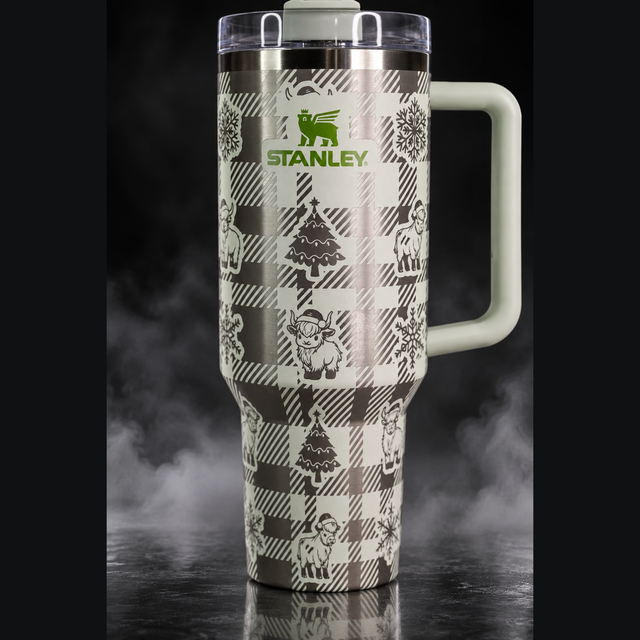 Christmas Highland Cows engraved genuine Stanley tumbler