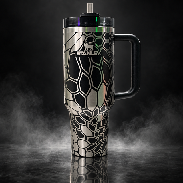 Reptile Camo engraved genuine Stanley tumbler