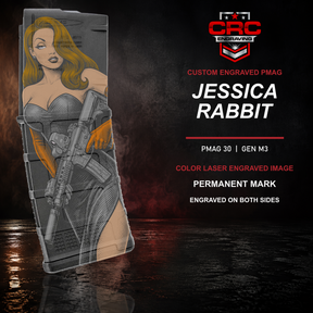 Jessica Rabbit color laser engraved PMAG 30 GEN M3