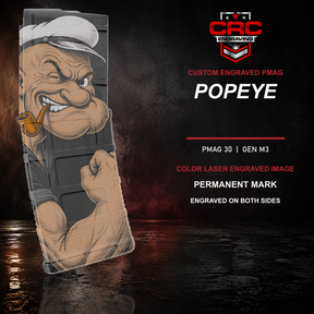 Popeye color laser engraved PMAG 30 GEN M3
