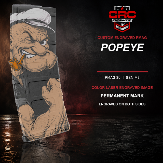 Popeye color laser engraved PMAG 30 GEN M3
