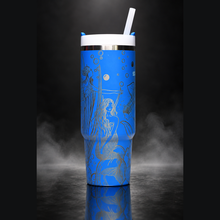 Mermaids engraved genuine Stanley tumbler – alternate