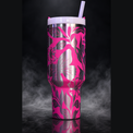 Butterflies and Daisies engraved genuine Stanley tumbler – alternate