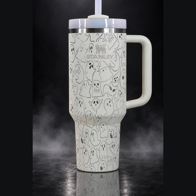 Boo Sheet Halloween engraved genuine Stanley tumbler – alternate