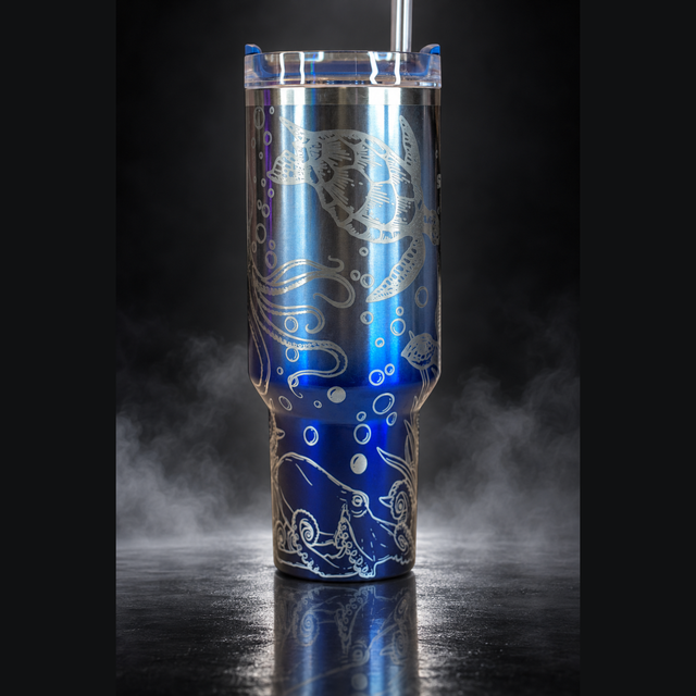 Ocean Life engraved genuine Stanley tumbler – alternate