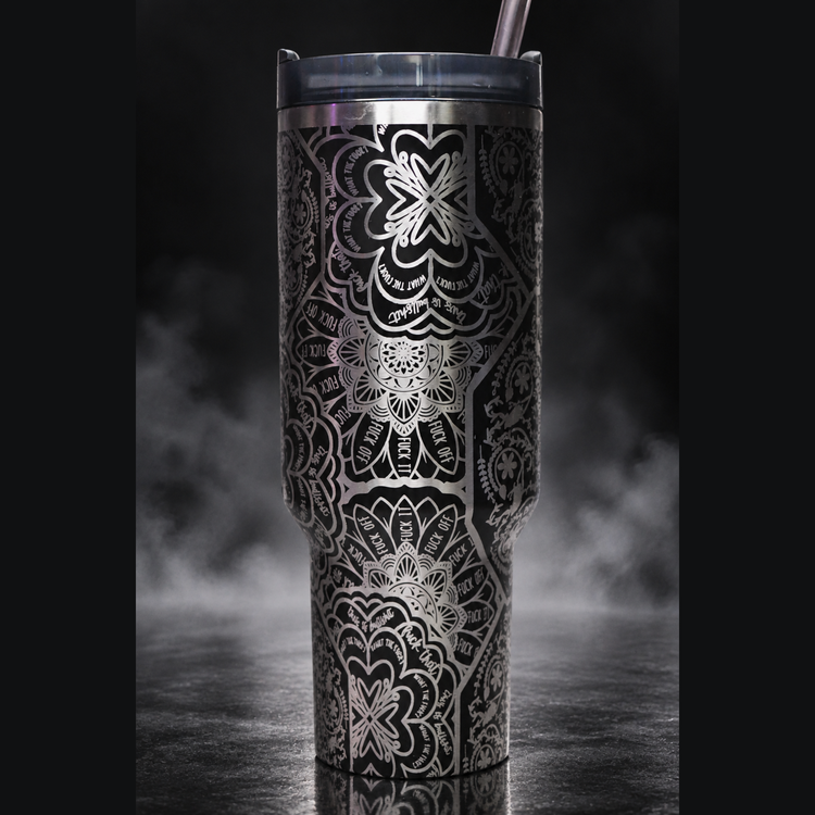 F'N Mandala engraved genuine Stanley tumbler – alternate