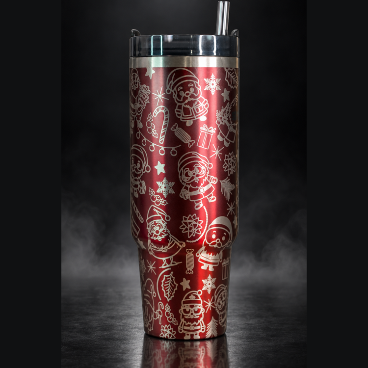 Santa Doodles engraved genuine Stanley tumbler – alternate