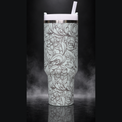 Floral Filigree engraved genuine Stanley tumbler – alternate