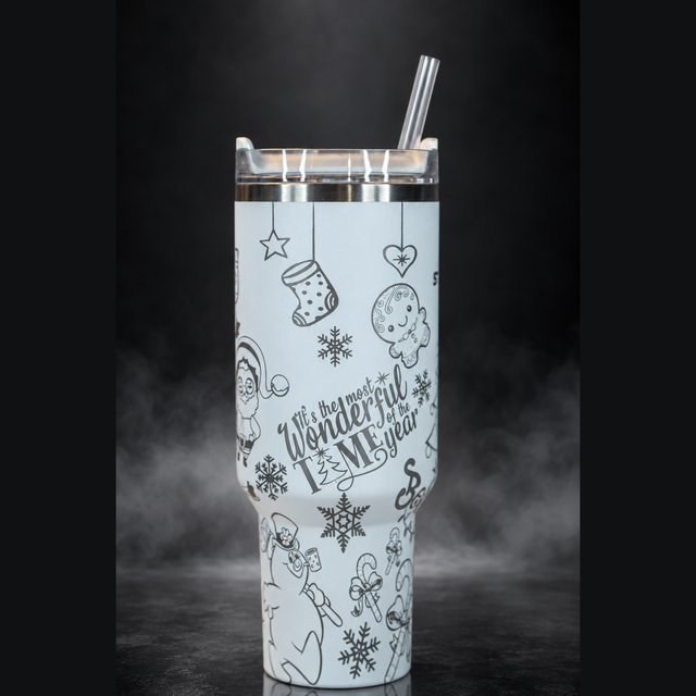 Stanley 30/40 oz Cute Christmas engraved genuine Stanley tumbler – alternate
