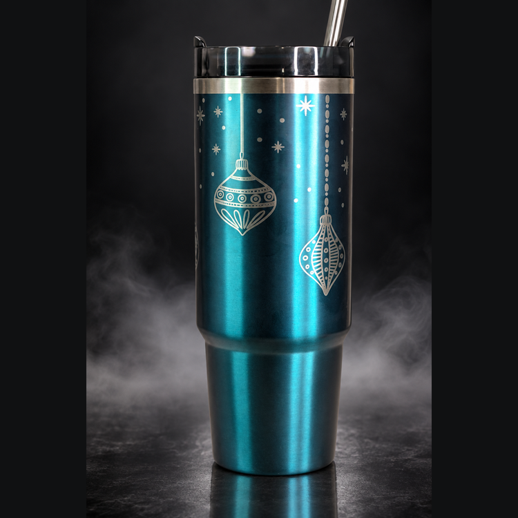 Christmas Ornaments engraved genuine Stanley tumbler – alternate