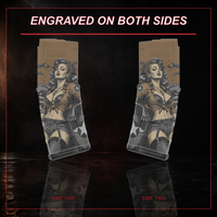 Bombshell Betty PMAG engraving shown on both sides
