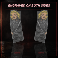 Monroe PMAG engraving shown on both sides