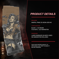 Bombshell Betty engraved PMAG product details